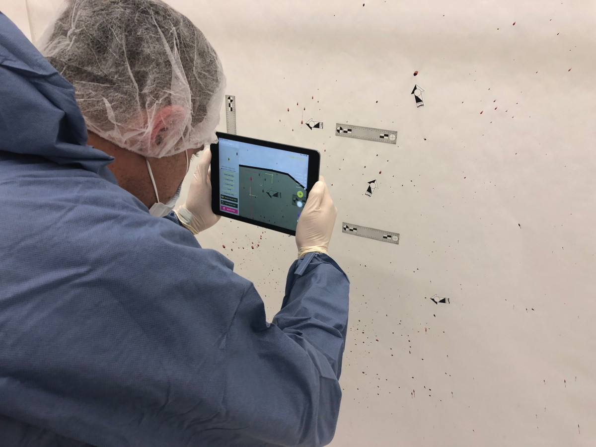 Blood spatter Ipad scientist CSC